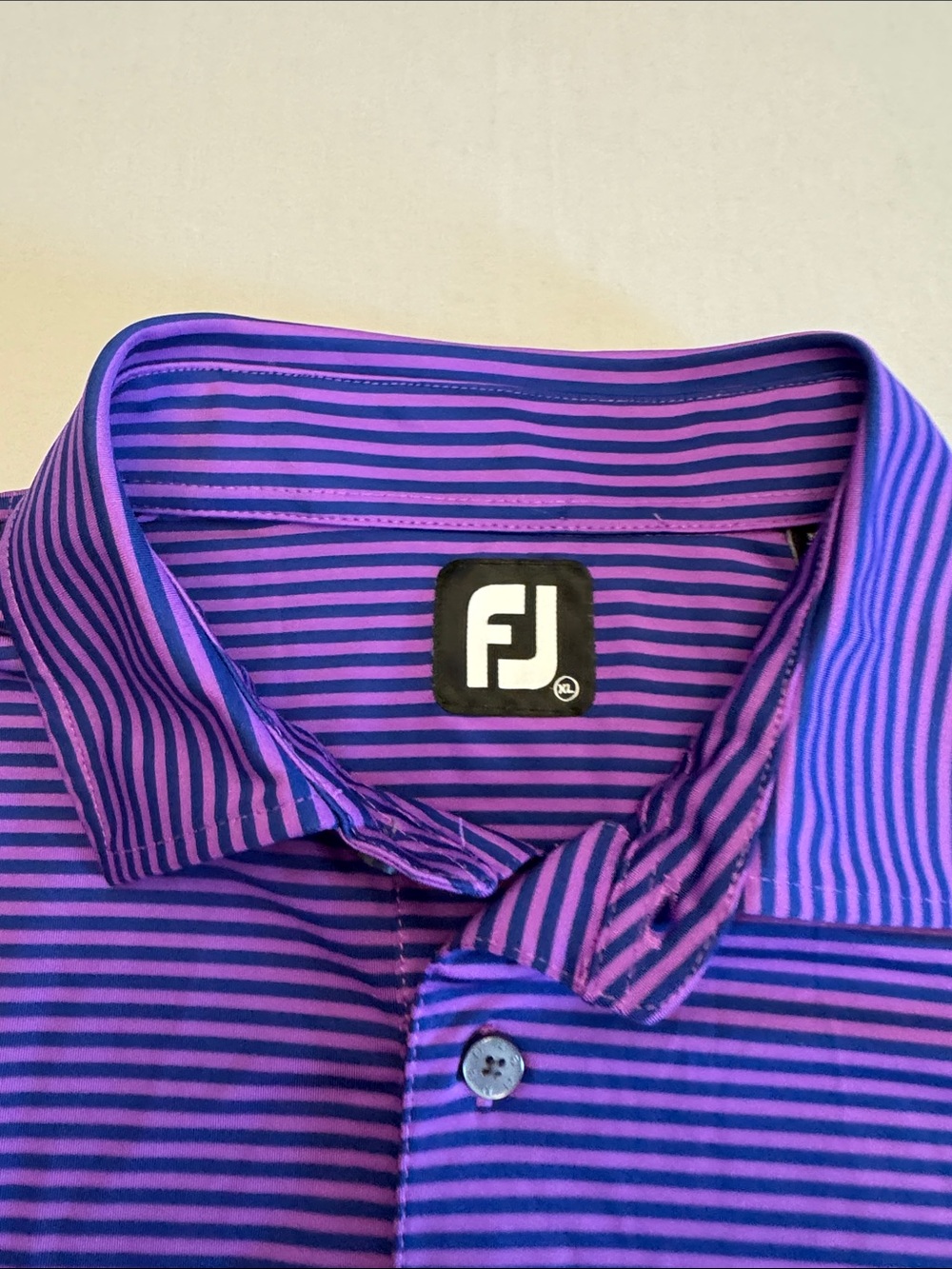 FootJoy Purple Striped Men’s Golf Polo Shirt XL